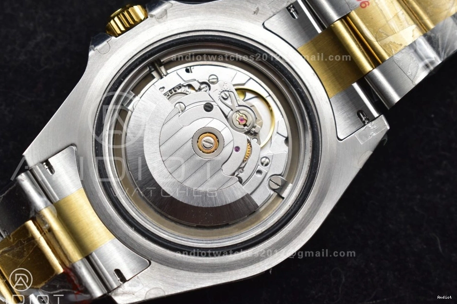 on Unisex Dial Black A2824 V Best GMF Edition Two Tone SS Sea-Dweller Bracelet 1061 YG 126603 YG SS 0729